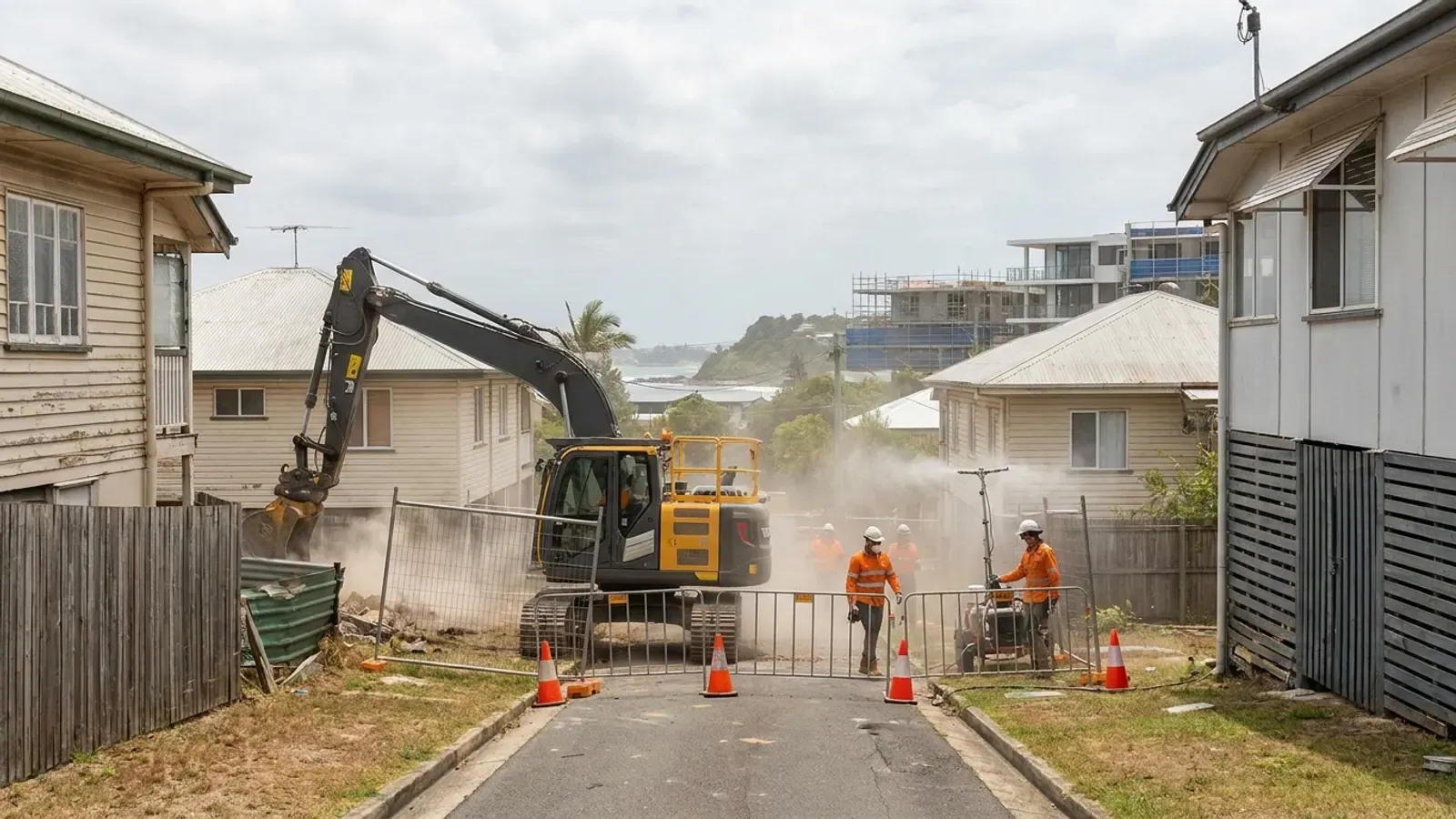 Illustrative demolition site context for Burleigh Heads on the Gold Coast
