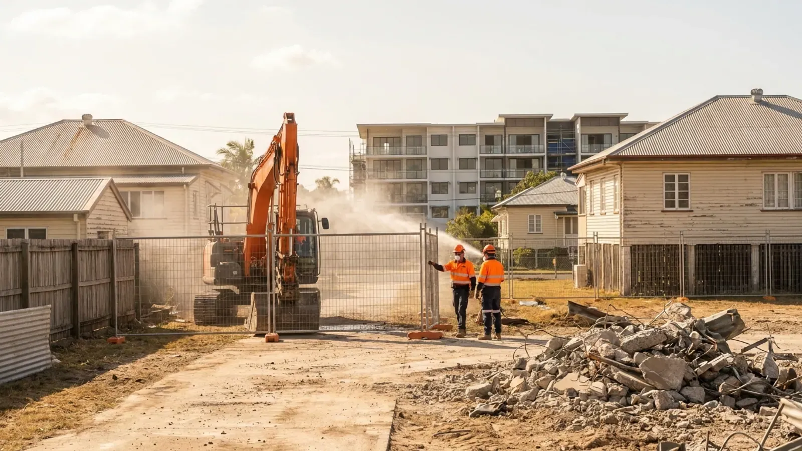 Illustrative demolition site context for Labrador on the Gold Coast