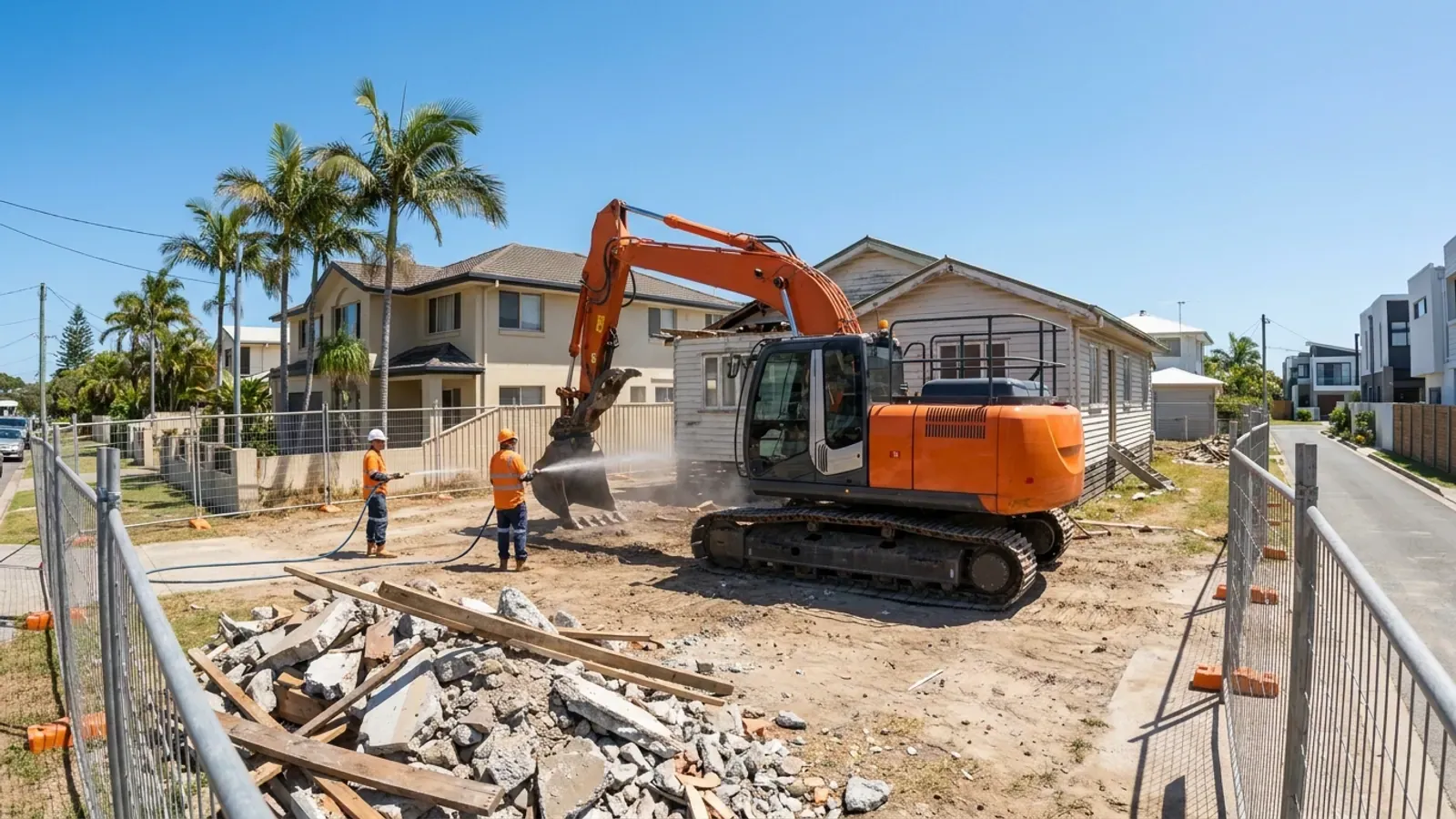 Illustrative demolition site context for Palm Beach on the Gold Coast